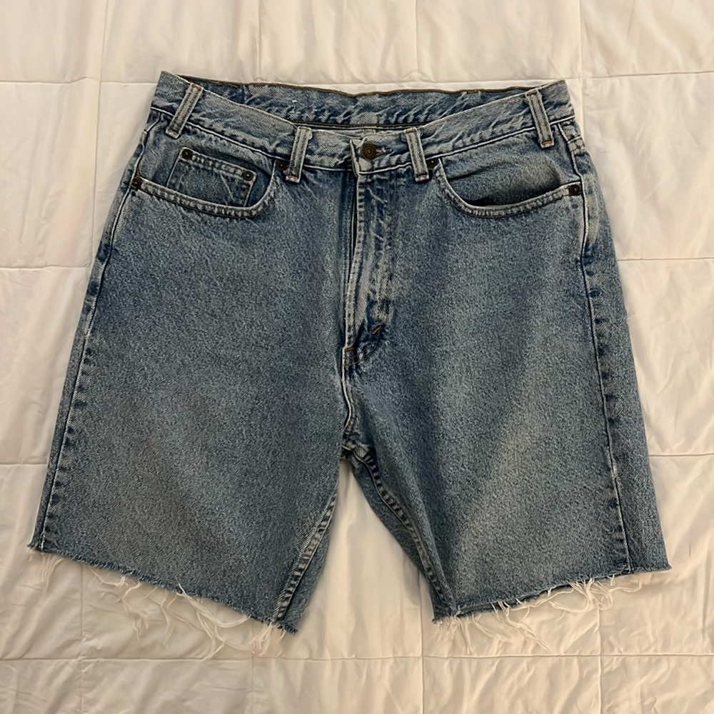 Vintage Men’s Cut-Off Jean Shorts Size 34 Easy Fit Denim